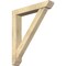 Ekena Millwork Traditional Slat Rough Sawn Bracket w/ Offset Brace, Douglas Fir, 6"W x 34"D x 40"H BKT0604X34X40TRA06RDF - alternate 1